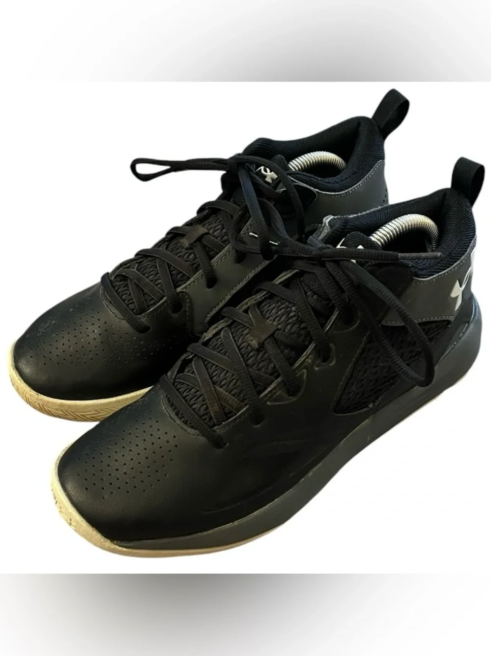 Under Armour‎ Lockdown 5 Black Gray White Basketball Shoes Mens 8.5 3023949-001